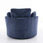 41"W Crescent Upholstered Velvet Swivel Accent Chair-248865823