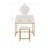 Elegant Makeup Vanity Set With Mirror, Stool, And Storage - Compact Gold Design For Small Bedrooms And Efficient Organization