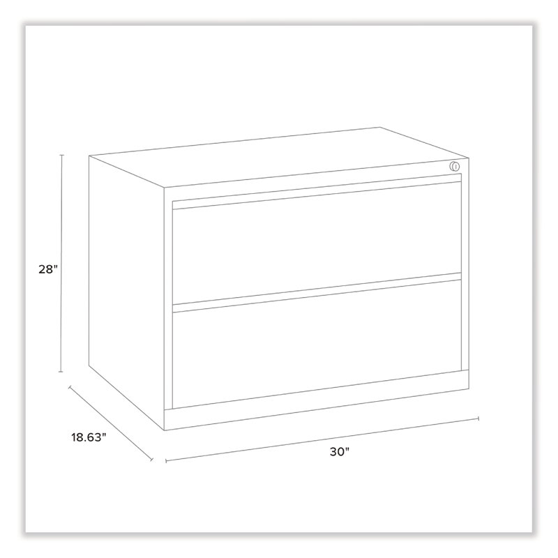 Putty 2-Drawer Lockable Mobile Legal Size File Cabinet