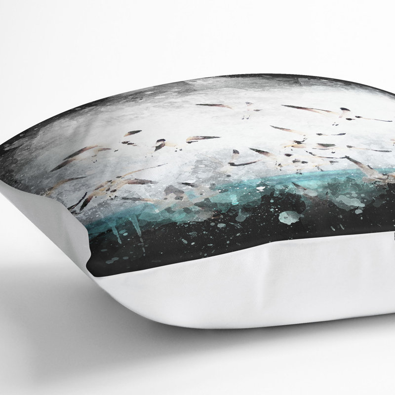 Square Throw Cushion, White, 40cm H x 40cm W x 15cm D