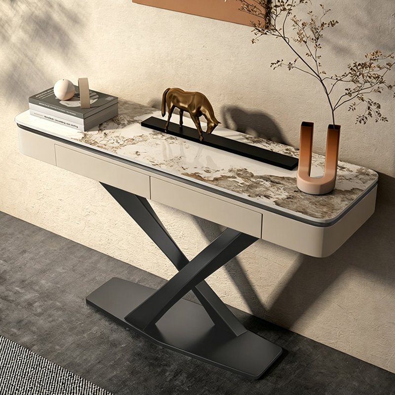 Console haut de gamme légère et luxueuse, 33.5" H x 47.2" W x 13.8" D, Noir