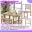 Ensemble de salle à manger 6 pièces avec pieds en bois massif, chaises ergonomiques, capacité de table de 220 lb-2079718716