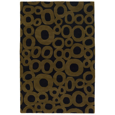 Phair Authentic Hand-Tufted Handmade Cream, Mustard & Beige Contemporary Abstract Wool Area Rug