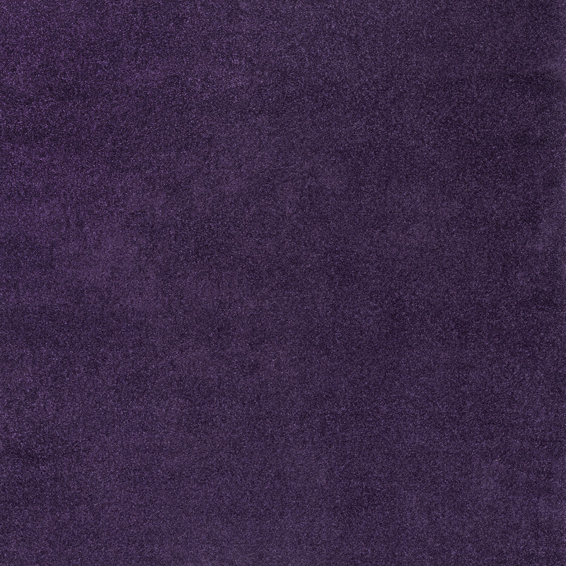 Athaniel Solid Low-Pile Purple Rug, Square 6'2"