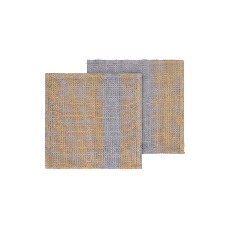 Ensemble de serviettes en coton biologique Gano, Brun clair indien / Tradewinds