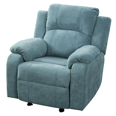 34.25" W Chenille Upholstered Manual Adjustable Recliner