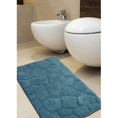 Troxell Cotton Blend Non-Slip Bath Rug