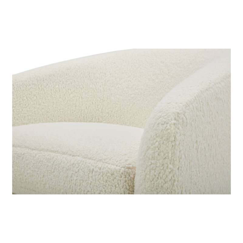 Oscy Swivel Armchair, White 100% Polyester