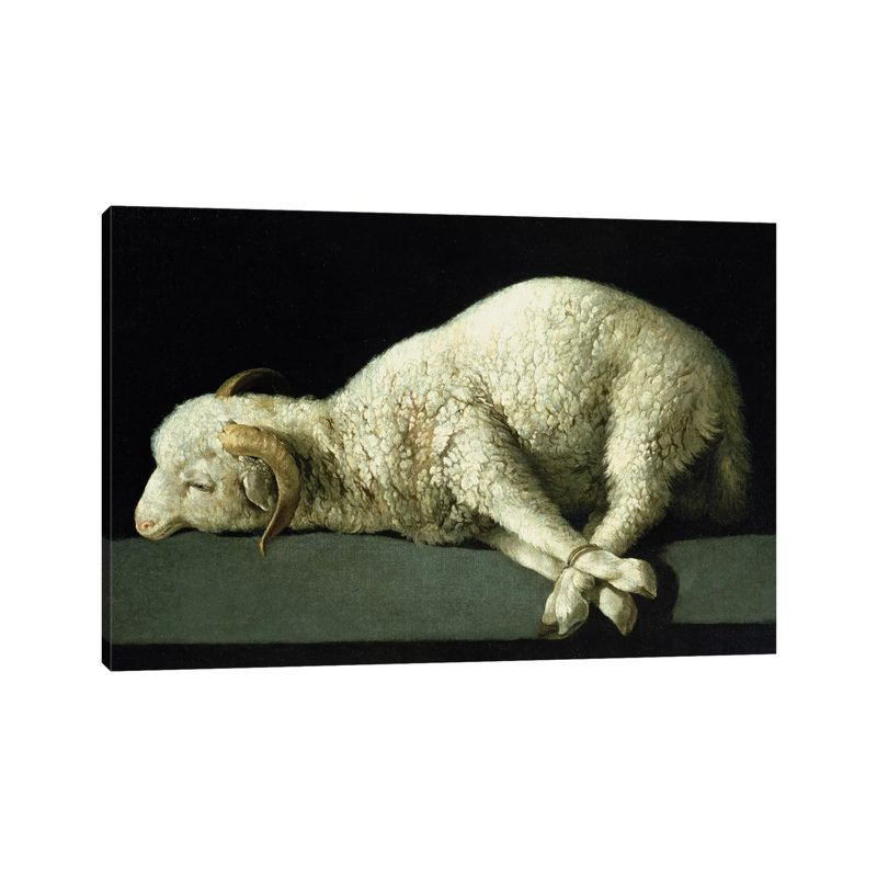 Agnus Dei, C.1635-40 by Francisco De Zurbaran - Painting on Canvas, 20.32cm H x 30.48cm W x 1.91cm D, Wrapped Canvas