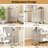 Rolling Storage Cart with Chrome Plated Metal Frame & Lockable Universal Wheels Clear-1805911293