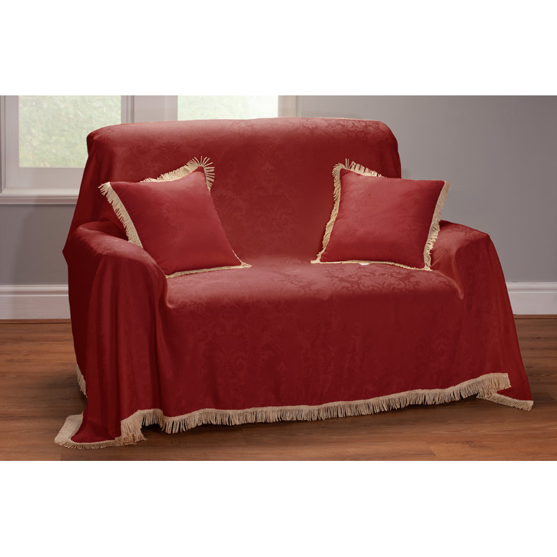 Alage DAMASK Throw Blanket, W350 x L163cm, Wine