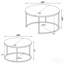 Table basse grise 2 pièces