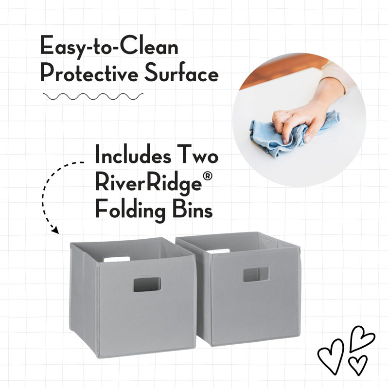 White Minimalist Children's Activity Table with Storage Bins