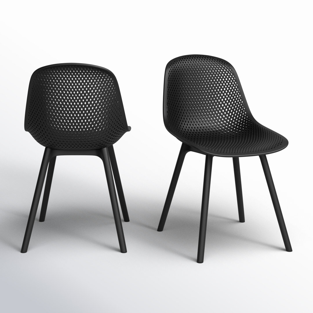 Artha Outdoor Patio Dining Chair (Set of 2) Wade Logan® Frame 