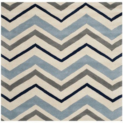 Teresita Hand Tufted Wool Chevron Rug