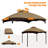 Moguel Replacement Canopy Top for 10ft. W x 12ft. D Allen Roth Gazebo-74736363