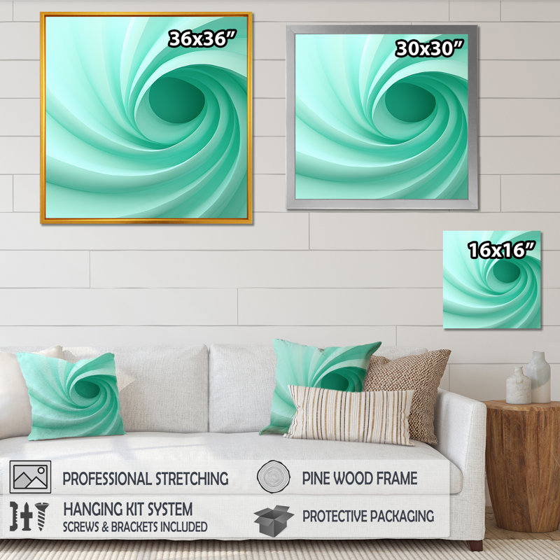 «Chrishun - Abstract Spirals», impressions d'art mural_106232, H 16 po x l 16 po x P 1 po, Toile tendue