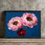 Art floral botanique moderne encadré noir, impressions murales vibrantes et colorées-828385695