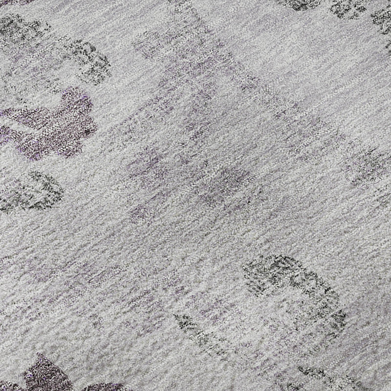 Tapis lavande Prisco lavable à la machine de qualité supérieure, Rectangle 9 pi x 12 pi