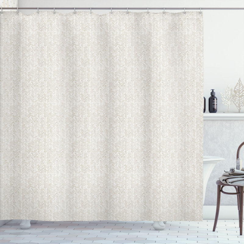 Shower Curtain with Hooks Included, 70" H x 69" W