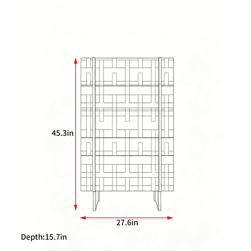 Commode d'appoint style rétro minimaliste français