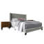 Castle Place Full Wingback Bed Set with Two Nightstands, Charcoal Grey Linen-1950794332-1950794329