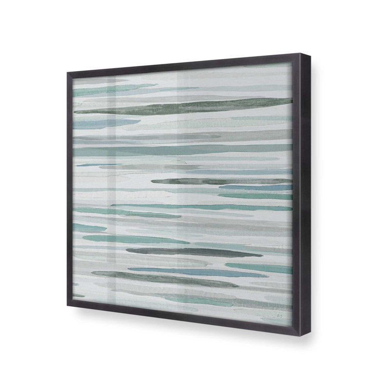 «Cresting Calm V1» sur papier, Cadre en zinc patiné, H 13,75 po x l 13,75 po