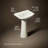 Cimarron 26.81" Vitreous China U-Shape Pedestal Bathroom Sink with Overflow-19195627-10940874