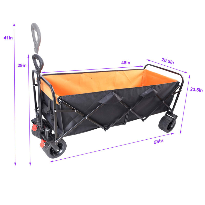 Chariot pliant de grande capacité avec chariot extensible