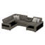 4-piece Sectional With Pop Up Lounger And Shelfs