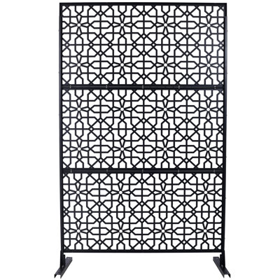 Pare-étincelles en métal noir H 76 po x l 48 po - Pour jardin durable 48 po 76 po autoportant pour balcon, rouille et décoloration