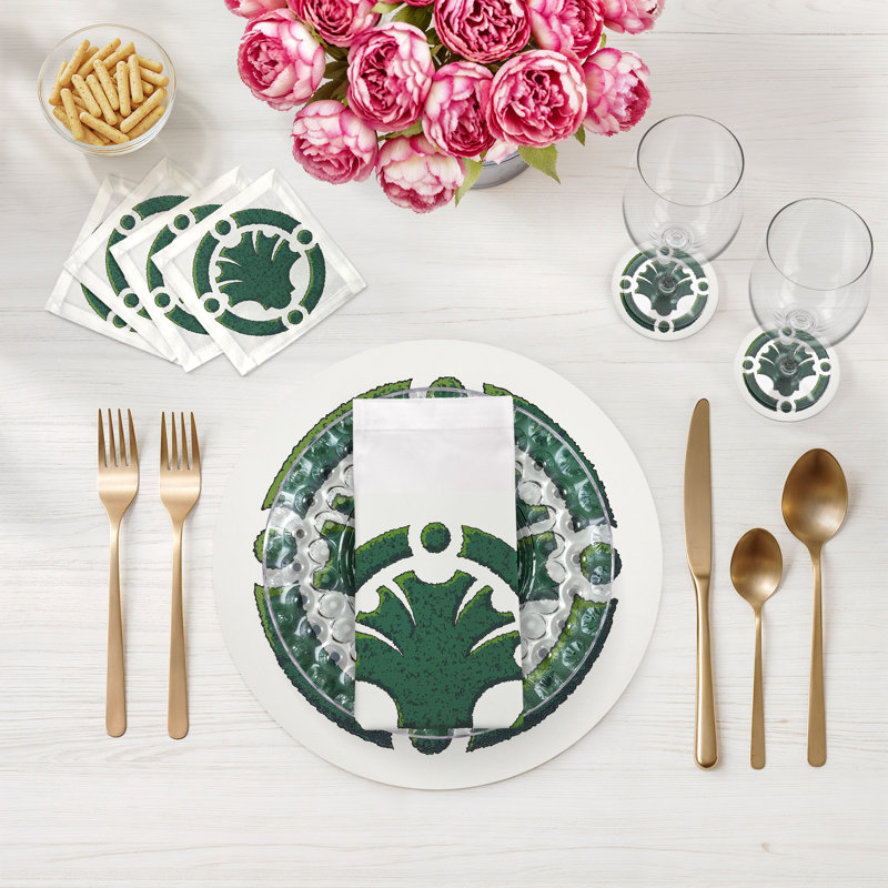 Timothy Corrigan Parterre Garden Pebble 16" Vinyl Placemat