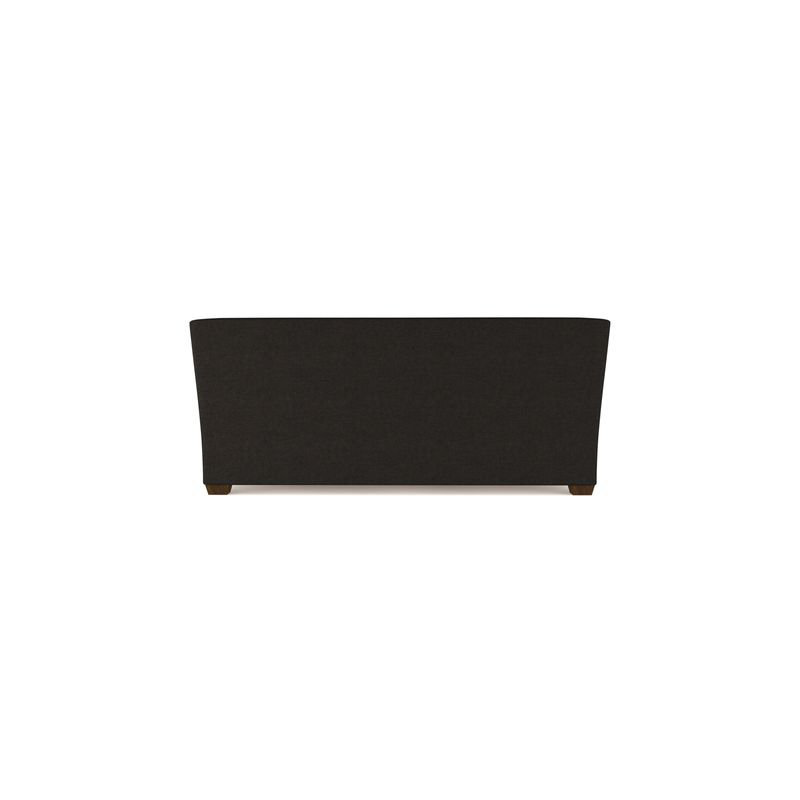 Rivington Flare Square Track-Arm Loveseat, Box Weave Linen Alabaster, 31" H x 72" W x 37" D, Ebony