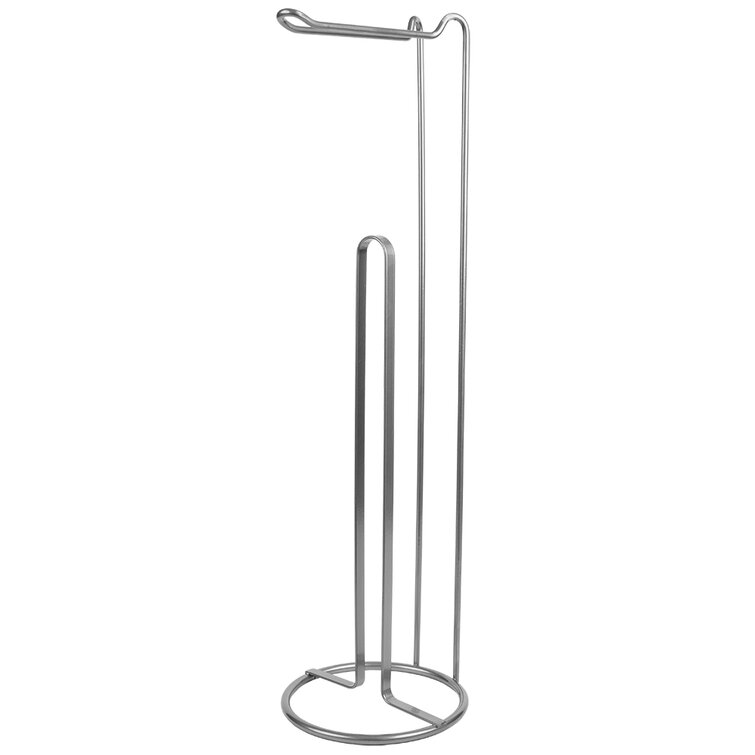 Freestanding Toilet Paper Holder (Brushed Stainless Steel)