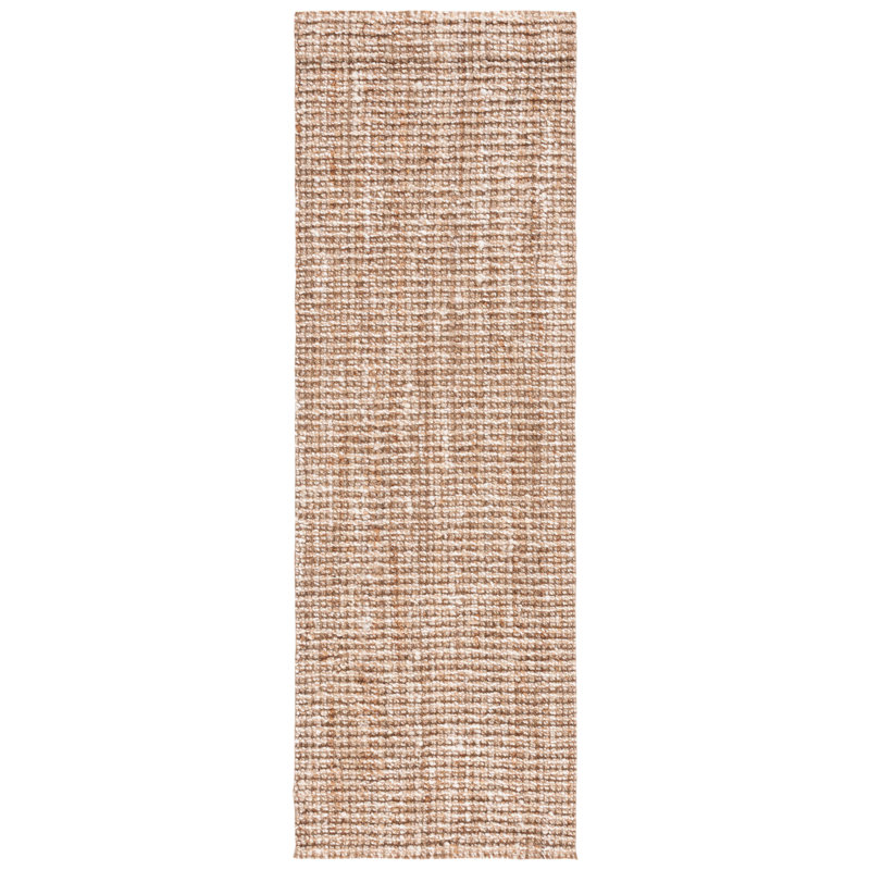 Alda Handmade Handwoven Jute/Sisal Natural/Ivory Rug, Runner 2'6" x 10'