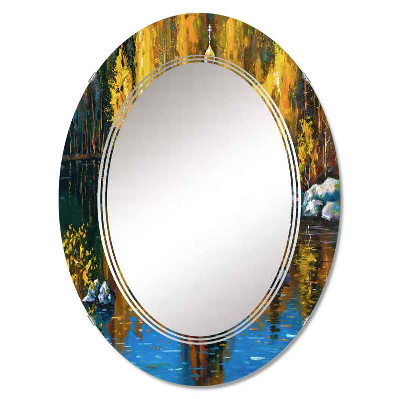 Miroir de salle de bain ovale mural, 36 po x 24 po