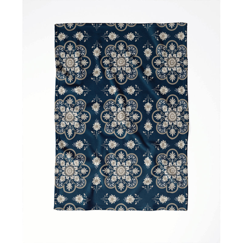 Skye Ultra Plush Velveteen Fleece Blanket, Blue, 60" L x 50" W