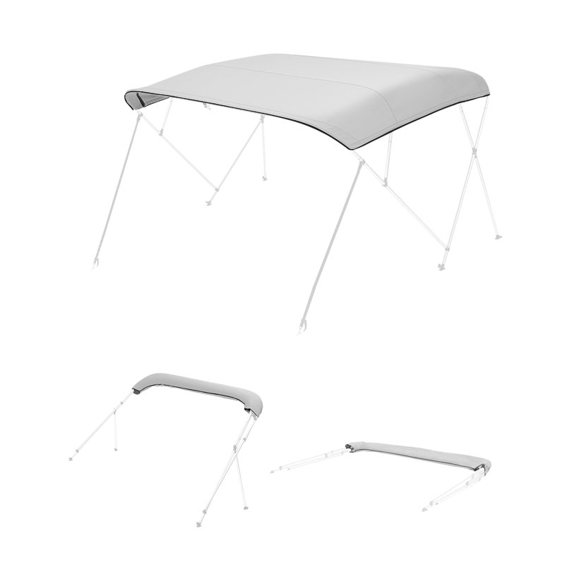 Mildew Resistant Watercraft Cover By VEVOR, 1.5cm H x 244.1cm W x 257cm D, Light Grey