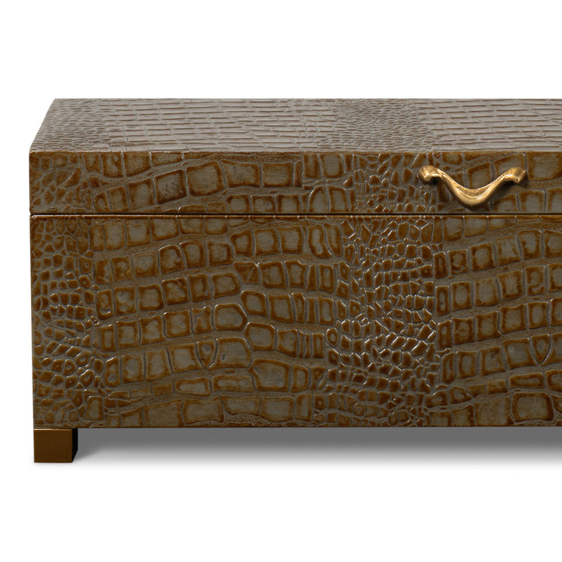 Shagreen Handmade Decorative Trunk, Green