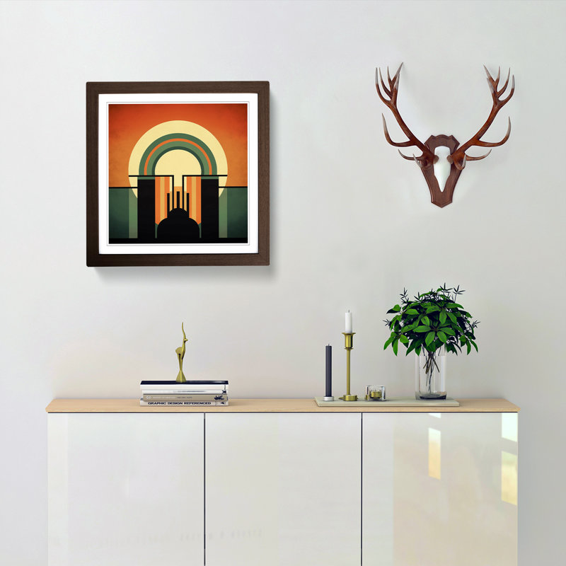 Single Picture Frame Print on Wood, Walnut