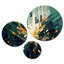 «Yellow and Green Dancing with Colors II», ensemble de reproductions d'art en métal abstraites