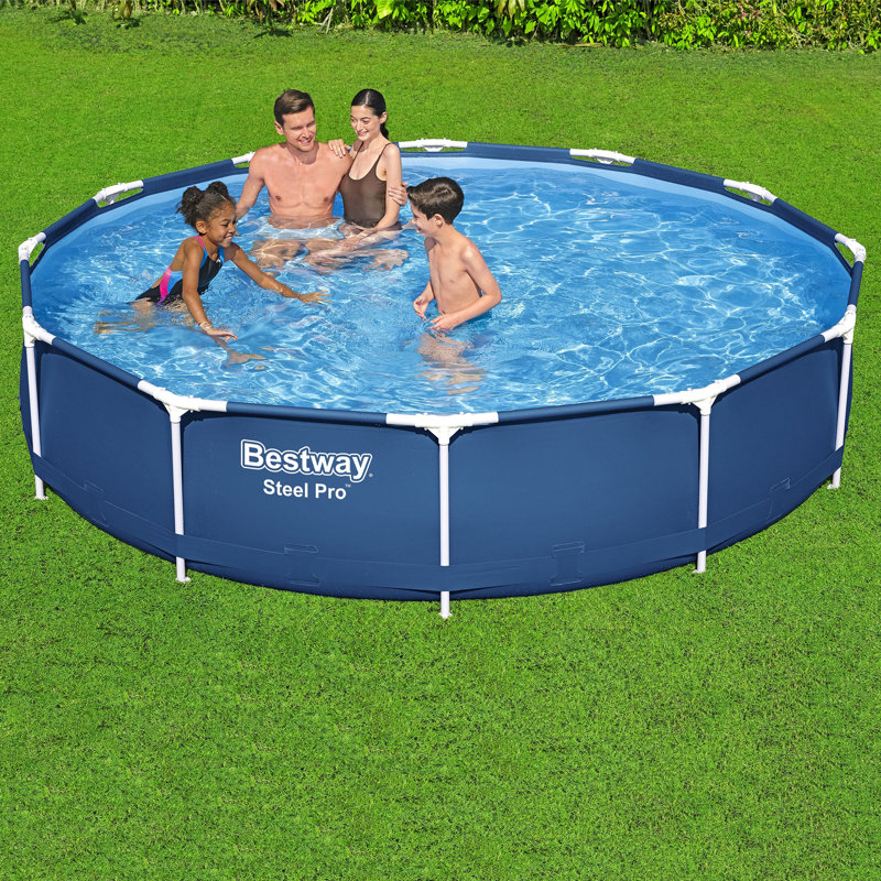 Bestway Steel Pro 12' x 30" Round Above Ground Pool Set with Filter and Pump
