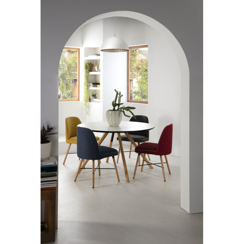 Upton 45cm H Polyester Blend Upholstered Side Chair, Red