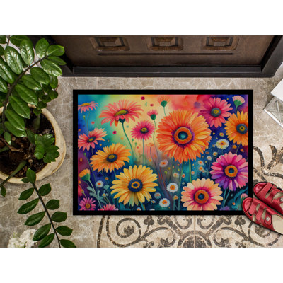 Osmin Non-Slip Floral Indoor / Outdoor Doormat