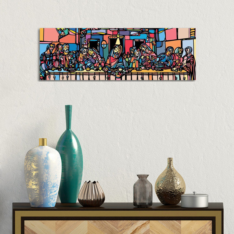 The Last Supper by Ninhol - Wrapped Canvas Gallery-Wrapped Canvas Giclée, 30.48 cm H x 91.44 cm W x 3.175 cm D