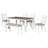6-Piece Dining Room Table Set with 4 Ergonomic Designed Chairs & a Bench-1817867476