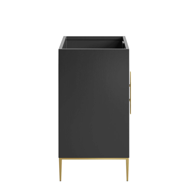 Awaken Black and Gold 30" Modern Bathroom Vanity Cabinet