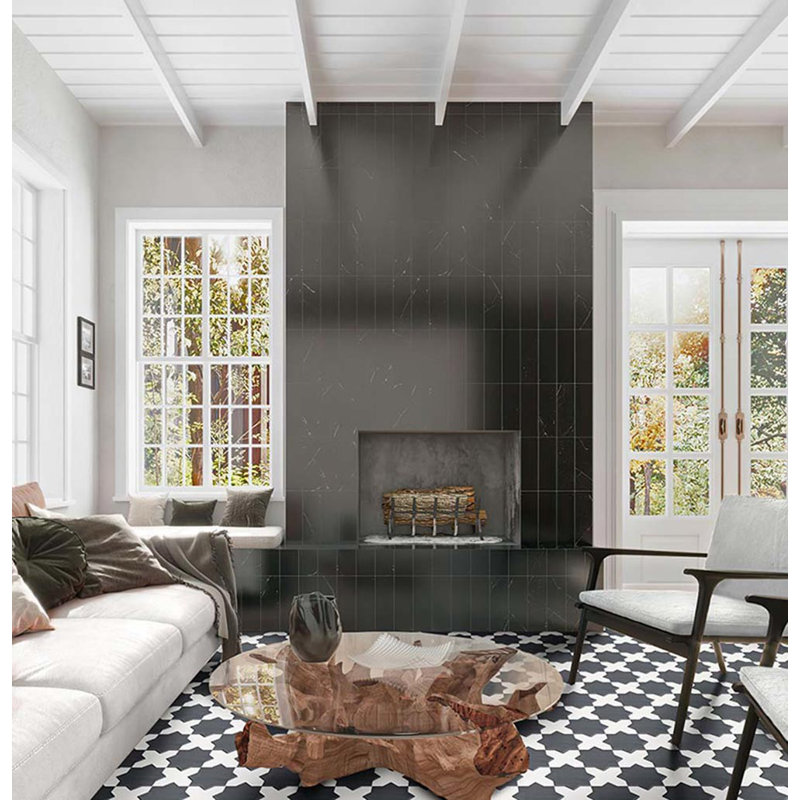 Siena 5.35'' W x 5.35'' L Ceramic Singular Tile, White