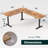  75" L-shaped Electric Height Adjustable Standing Desk with Headphone Hook for Home Office,Desk With Memory Controller,Easy to Assemble-114229058-114577019