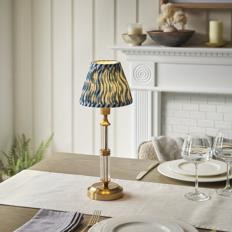 Morton Rechargeable Metal Table Lamp, Marlin Blue
